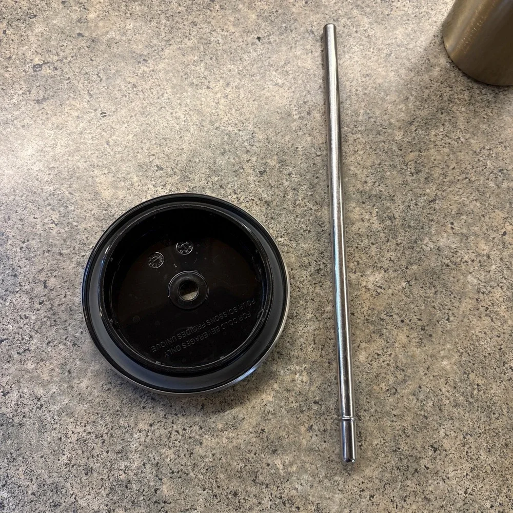 Starbucks Stainless Steel Tumbler 16 Oz Coffee Tea Water + Straw